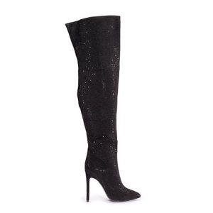 Brand New!  Jennifer Le Crystal Thigh High Boots